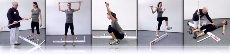 A woman does Functional Movement Screen exercises