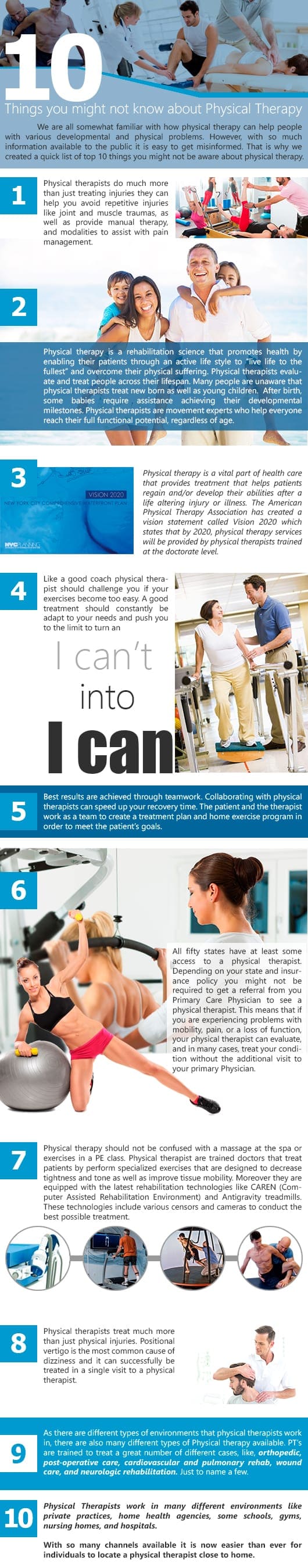 10 check points on Physical Therapy