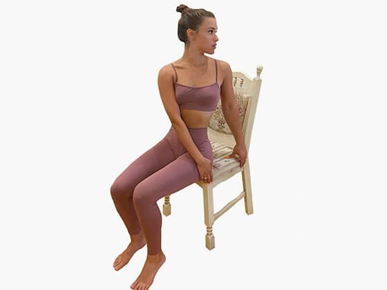Seated trunk rotation 