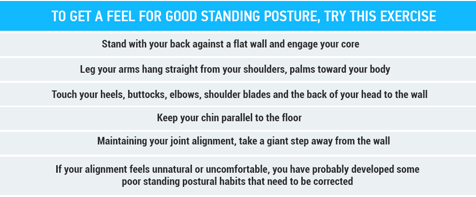 To get a feel for good standing posture, try this exercise